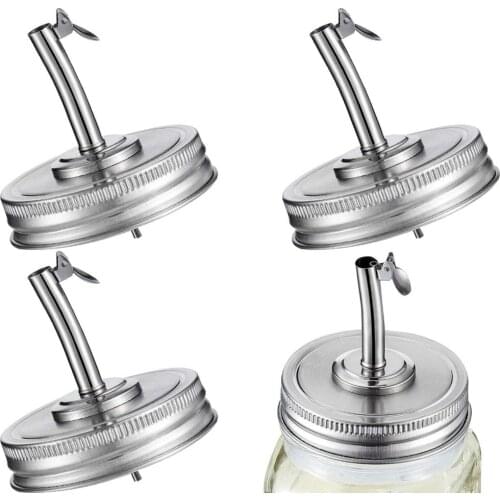 70/86mm Mason Jar Pour Spout Lid Mason Jar Oil Infusions Lids Regular Mouth Bottle Cap Jar Hole Lid Mason Jar Pour Spout Lid
