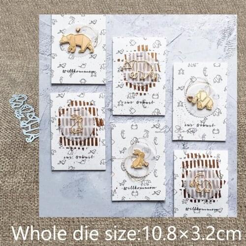 XLDesign Craft Metal Cutting Die stencil mold bunny bear elephan decoration scrapbook Album Paper Card Craft Embossing die cuts