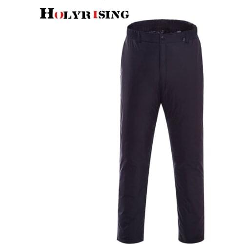 Men down pants cotton high waist pantalon брюки тактические loose business elastic warm pockets waterproof black trousers 19706