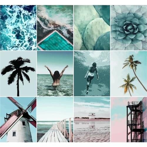 HUACAN Paint By Number Landscape Drawing On Canvas DIY Pictures By Numbers Scenery Kits Hand Painted Painting Gift Home Decor