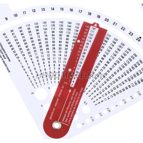 NEW Knitting Gauge Converter Knitting Calculator Counting Frame Ruler Sewing DIY Accessories
