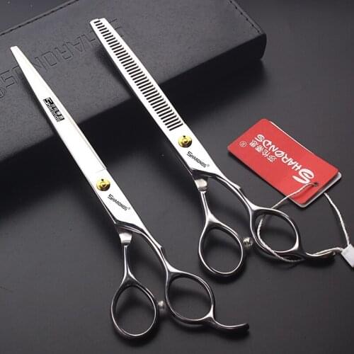 Hairdressing Scissors Safety Flat Scissors Thinning Teeth Scissors Household Bangs Trimming Barber Scissors Set