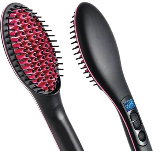 Professional Electric Hair Straightener, hand-held portable brush, liquid crystal display, hair straightener, healthy comb