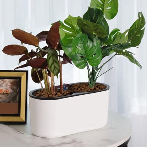 Self Watering Planter Simple Planter Cafe Flowerpot Indoor Outdoor Urn Decor