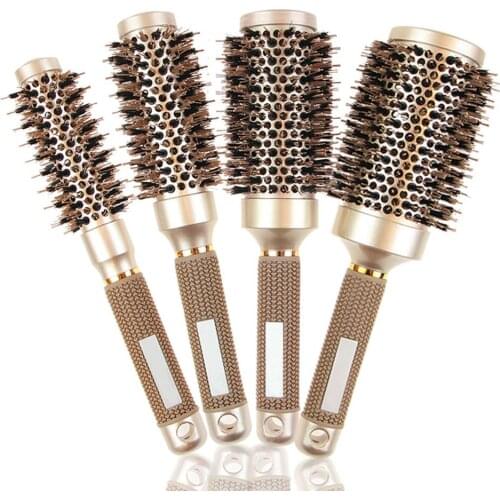 Pro Hair Dressing Brushes High Temperature Resistant Ceramic Iron Round Comb size Hair Styling Tool Hairbrush 32/45/52MM