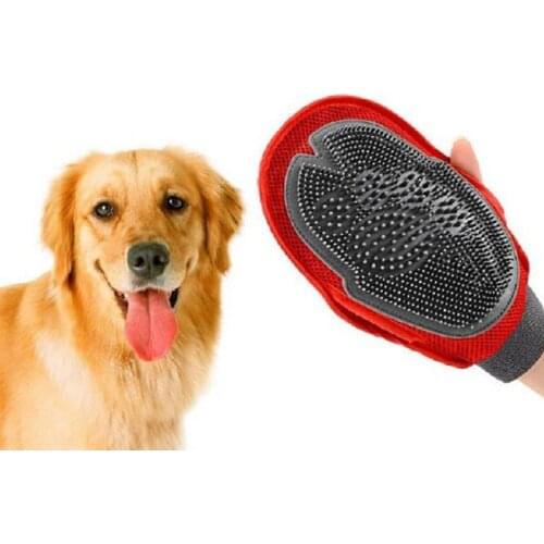 Silicone Dog Pet brush Glove Deshedding Gentle Efficient Pet Grooming Glove Dog Bath Cat cleaning Supplies Pet Glove Dog combs
