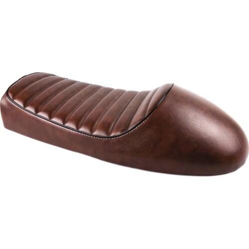 SAFFEN Brown Motorcycle Retro Seat Vintage Hump Scramble Seat Cafe Racer Saddle Flat pan GN CB350 CB400 CB500 CB750 SR400 XJ XS