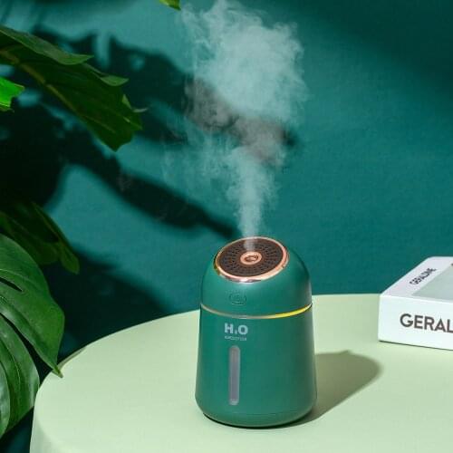 330ML Ultrasonic Air Humidifier H2O USB Aroma Diffuser with Colorful Light Car Mist Maker Fog Aromatherapy Diffuser Humidifier