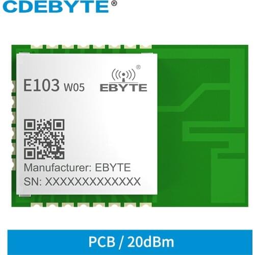CDEBYTE E103-W05 W600 2.4GHZ IEEE 802.11 b/g/n 20dbm AT command smd PCB on-board antenna wifi to serial port wireless module