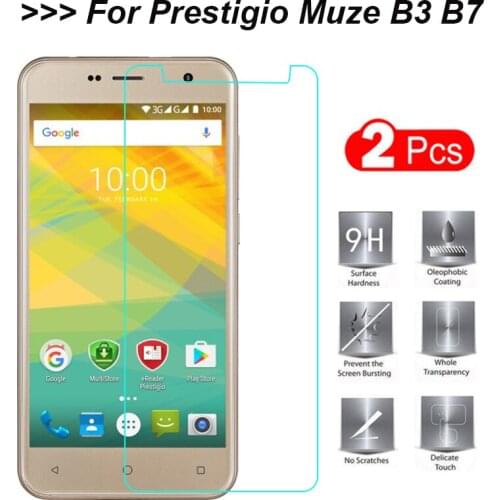 2PCS For Prestigio Muze B3 B7 Tempered Glass Screen Protector Muze B7 Protective Film For PSP 3512 Duo on B 3 PSP3512DUO PSP7511