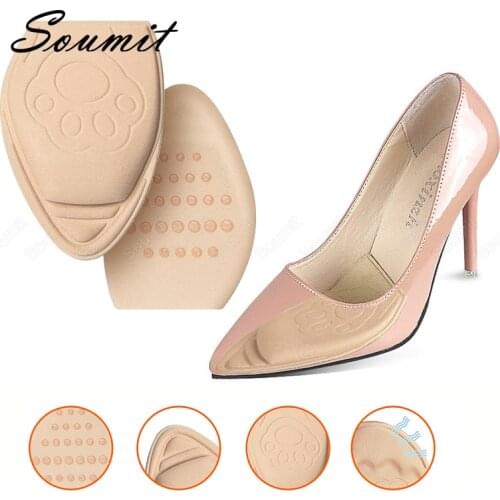 Forefoot Shoes Pad for Women Shoe Half Insoles Adjust Shoes Size Sponge Plug Foot Protection Inserts Non-slip Sole Soft Cushions