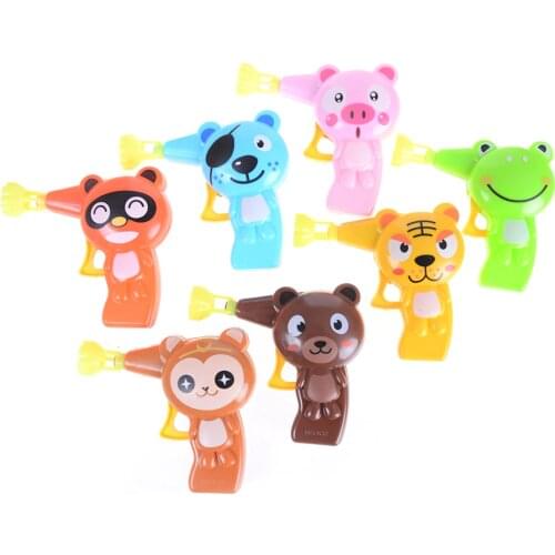 Lovely Cartoon Animal Soap Water Bubble Gun Outdoor Toys Children Blowing Bubbles Toy Manual Bubble Gun Blower For Kid