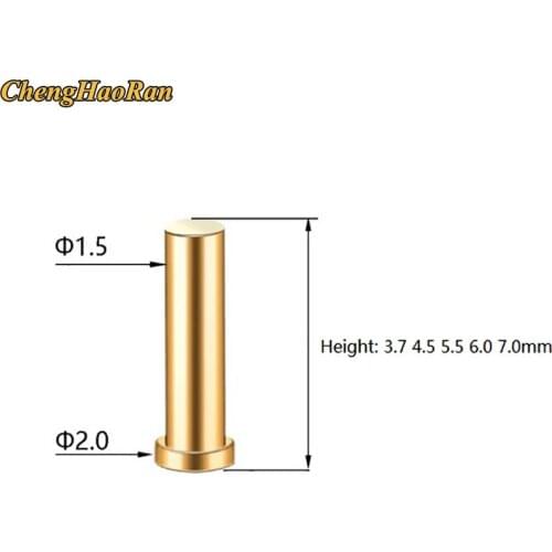 10PCS Diameter 2.0 mm Pogo Pin Connector Female 3.7 4.5 5.5 6.0 7.0 mm Height 1 AMP SMT Surface Mount PCB Gold 1u Antenna Seat
