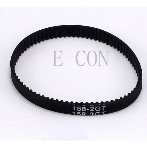 10pcs/lot 158-GT2 Loop Timing Belt Width 6mm GT2 Belt Rubber Fiberglass Inner Length 158mm 79 Teeth for GT2 Timing Pulley