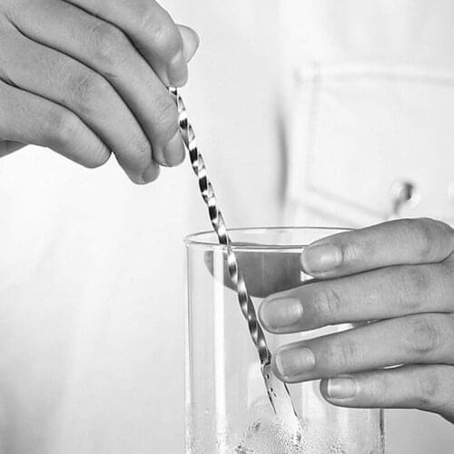 10Pcs Thread Cocktail Paddle Drink Stirrers Stainless Steel Coffee Beverage Swizzle Stick for Bar Party Home Office