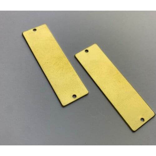 5 pcs Raw Brass 15x50 straight double hole Charms, Stamping Labels Findings. woman ring. woman pendant. woman earrings. necklace