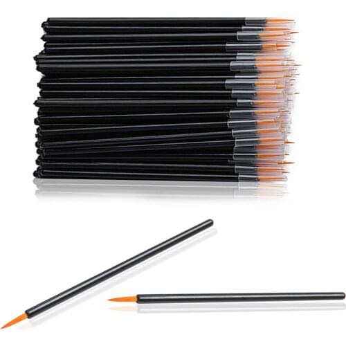500/1000pcs Nylon Brush Material and Plastic Handle Material Disposable Eyeliner Applicator Makeup Eye Liner Wands