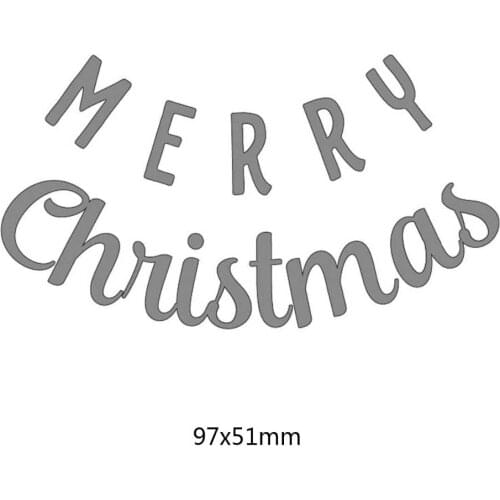 Diy alphabet merry christmas paper handmade letters metal cutting Dies Embossing Scrapbooking cutting dies Craft