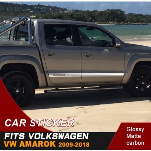 Car decals 2 Pcs gradient cool styling side door stripe graphic Vinyl car sticker for AMAROK 2009-2017
