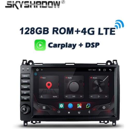 Carplay 9" DSP IPS Android 10.0 4G LTE 128GB Car DVD Player GPS WIFI Bluetooth Radio For Benz B200 W169 W245 Viano Vito Sprinter
