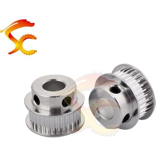 Free shipping 2pcs/lot Alumium GT2 40 teeth Timing Pulley Bore 5mm for 6mm Width GT2 Belt 2GT pulley (40Teeth)