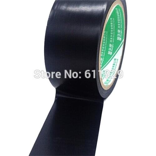 Free shipping black adhesive tape 4.8 cm width, 20 yards a lot/warning tape/carton sealing tape/packing ribbon/PVC floor tape