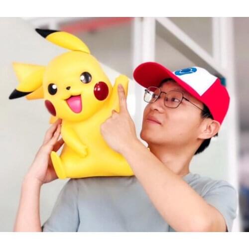 Big Size 1:1 pocket Pikachu with Hat Action Figure Toys 40cm