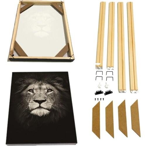 Big Size DIY Natural Wood Photo Frame For Canvas Paintings Decorative Pictures Wall Art Big Frame Home Hanger Decor