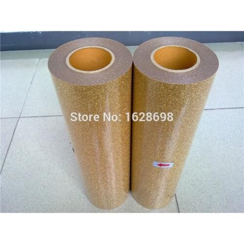 CDG-23 light gold color Good effect popular heat transfer glitter film for clothing