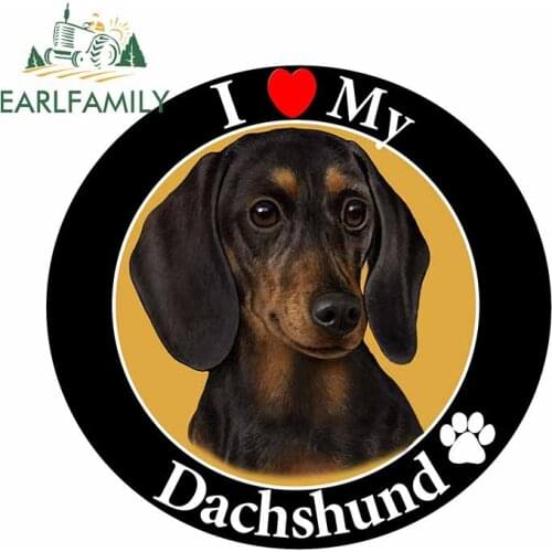 EARLFAMILY 13cm x 12.3cm For Dog Vinyl Car Wrap Decals Waterproof Car Stickers Motorcycle Sticker Occlusion Scratch Decoration