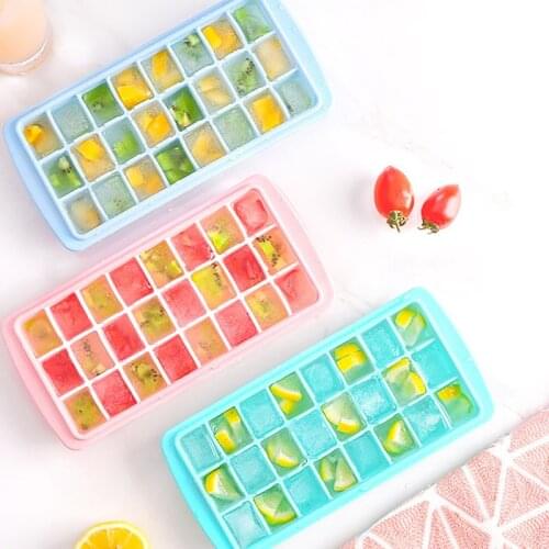 24 Square Home Made DIY Ice Tray Maker Mold Soft Silicon Ice Tray Mold For Whisky High Quality Ice Tray Food Safe Bar Tool
