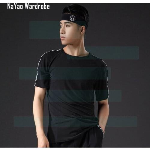 New MA5027 Male Latin Dance T Shirt Men Short Sleeves Round Collar Dances Tops for Ballroom Samba Tango Chacha Dancing Costume