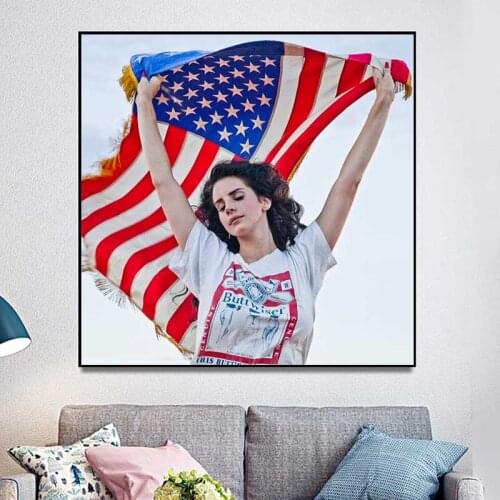 Lanaor Del Rey Album Cover Wallpaper Wall Art Canvas Posters Prints Painting Wall Pictures Modern Living Room Home Decor Artwork