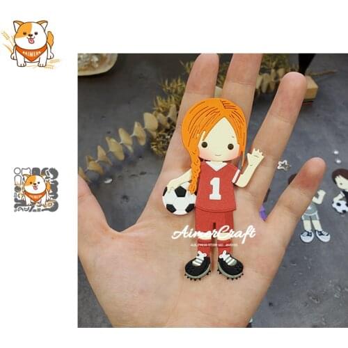 Basketball Football Boy Girl Metal Cutting Dies Scrapbooking Stencil DIY Embossing Craft Die Cuts Card Making New Dies For 2020