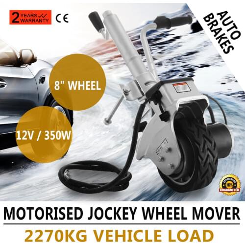 12V 350W Motorised Electric Power Trailer Mover Camper Caravan Boat Trailer Jack with Solid Rubber Wheel Tongue Jack