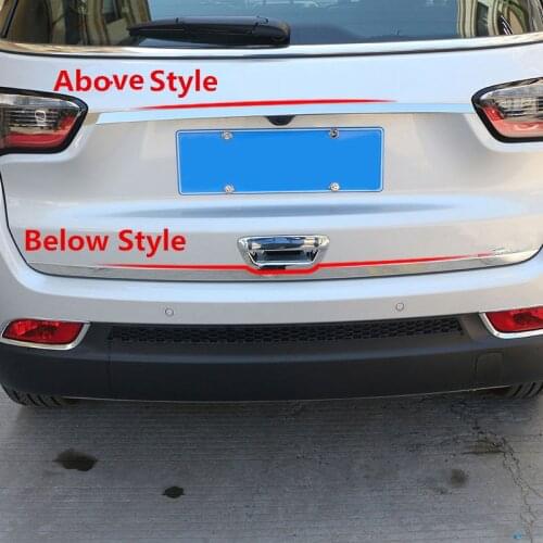 My Good Car Stainless Steel Car Rear Door Trim Rear Trunk Cover Sticker for Jeep Compass 2TH 2017 2018 Accessories