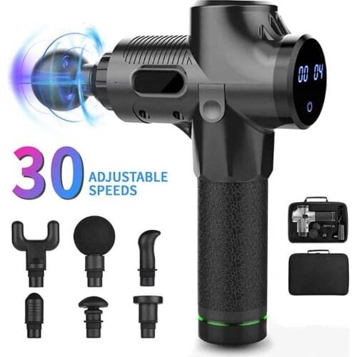 Muscle Massage Gun Electric Muscle Massager Therapy Fascia Massage Gun Ultra-Quiet 30 Speeds Deep Tissue Neck back Massager