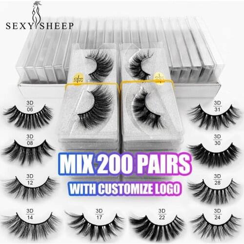 Wholesale 20 Pairs Natural 3D False Eyelashes False Eyelashes Makeup Kit Mink Eyelash Extension Mink Hair Make up