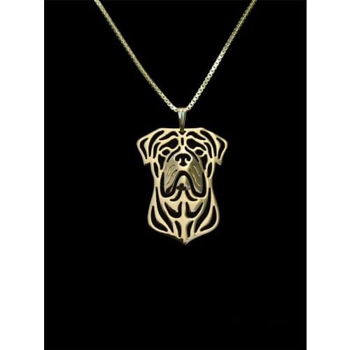 New 2016 Unique Romantic Gold Silver Color Bull Mastiff Pendant Necklace Hunger Games Necklace Women Best Friend Choker