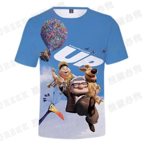 2021 New 3D Movie Up T Shirt Men Women Children Short Sleeve Streetwear Boy Girl Kids Printed T-Shirt Fashion Summer Tops Tee