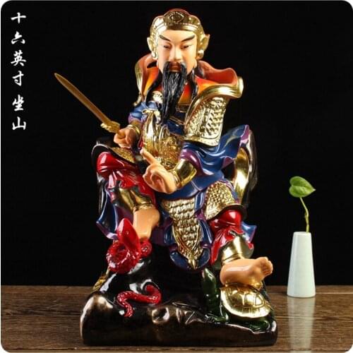 Wholesale Buddha Taoism ZHEN WU ZU SHI God figure Southeast Asia HOME protection Propitious Prosperity FENG SHUI Shrine statue
