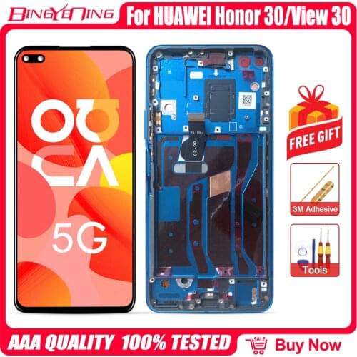 Original 6.57 inch For Huawei Honor V30/View 30 LCD Display HONOR View 30 V 30 Touch Screen Digitizer Assembly parts+tools
