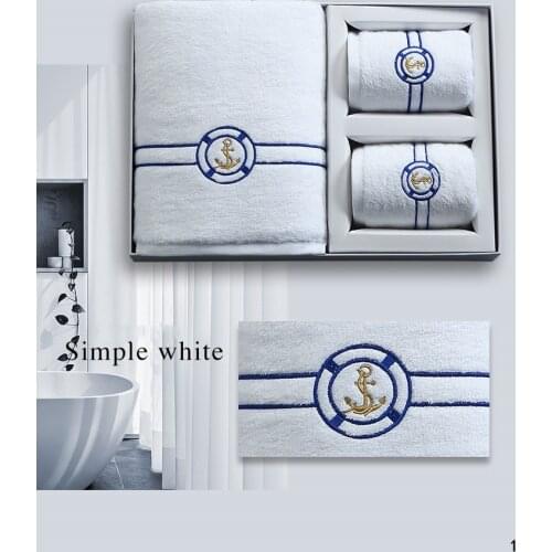 Careseen High-Quality 100% Cotton Strongly Water Absorbent Face and Bath Towels Set 5-Star Hotel Standard