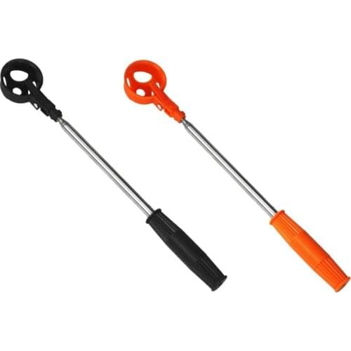 Portable Retractable 15.7inch to 80in Golf Ball Pickup Retriever Pick up Tool Stainless Steel Telescopic Scoop