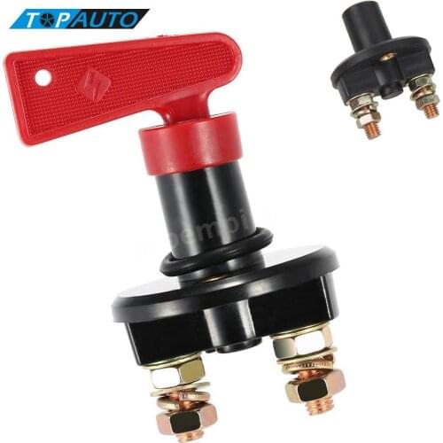 Car Truck Vehicle Battery Disconnect Cut Off Rotary Switch Brass Terminals for VW Golf MK4 Ford Focus 2 BMW E46 E93 Opel Astra H