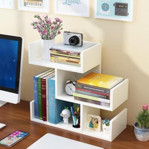 Simple Table Small Bookshelf Children Shelf Students Use Desktop Bookcase Contracted Modern Office Receive A Locker