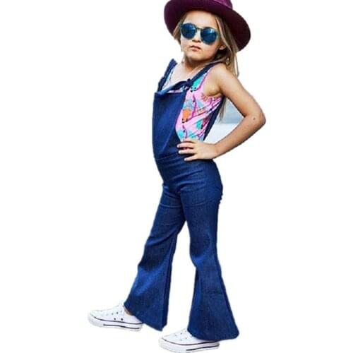 Pudcoco Denim Overalls For Girls