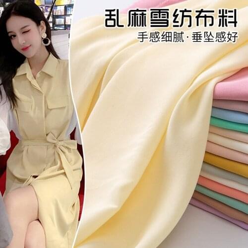 100%polyester 150CM chiffon fabric is vertical wrinkle-resistant and breathable to make summer dress, shirt and clothing fabric