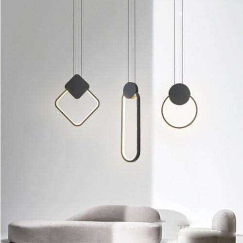 Modern chandelier simple three-dimensional bedside corridor kitchen decoration art LED indoor lighting home living room chandeli