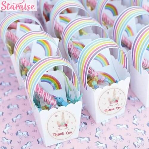 Staraise Unicorn Party Supplies Favors Paper Box Bottle Sticker Unicorn Birthday Party Decor Kids Unicorn Decor Unicorn Favors